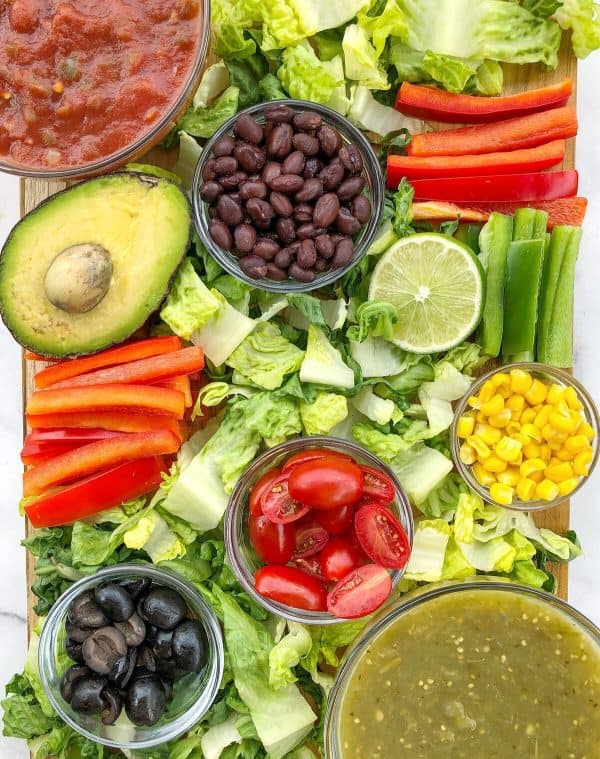 Taco salads are just as good as other tacos and The Urben life proves that with this taco salad board. 