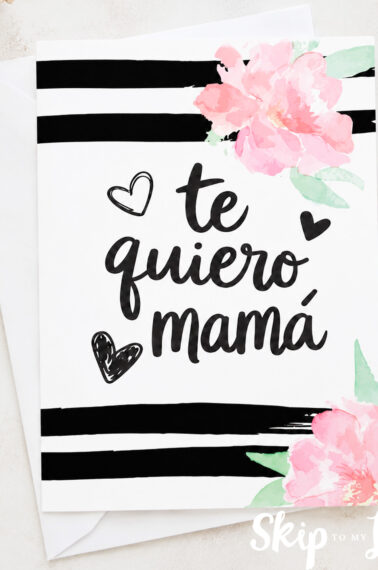 mothers day card in spanish I love you mama