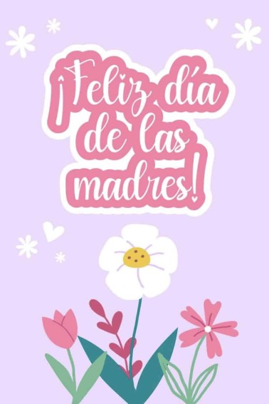 happy Mother's Day card in Spanish with Feliz dia de las madres! on it