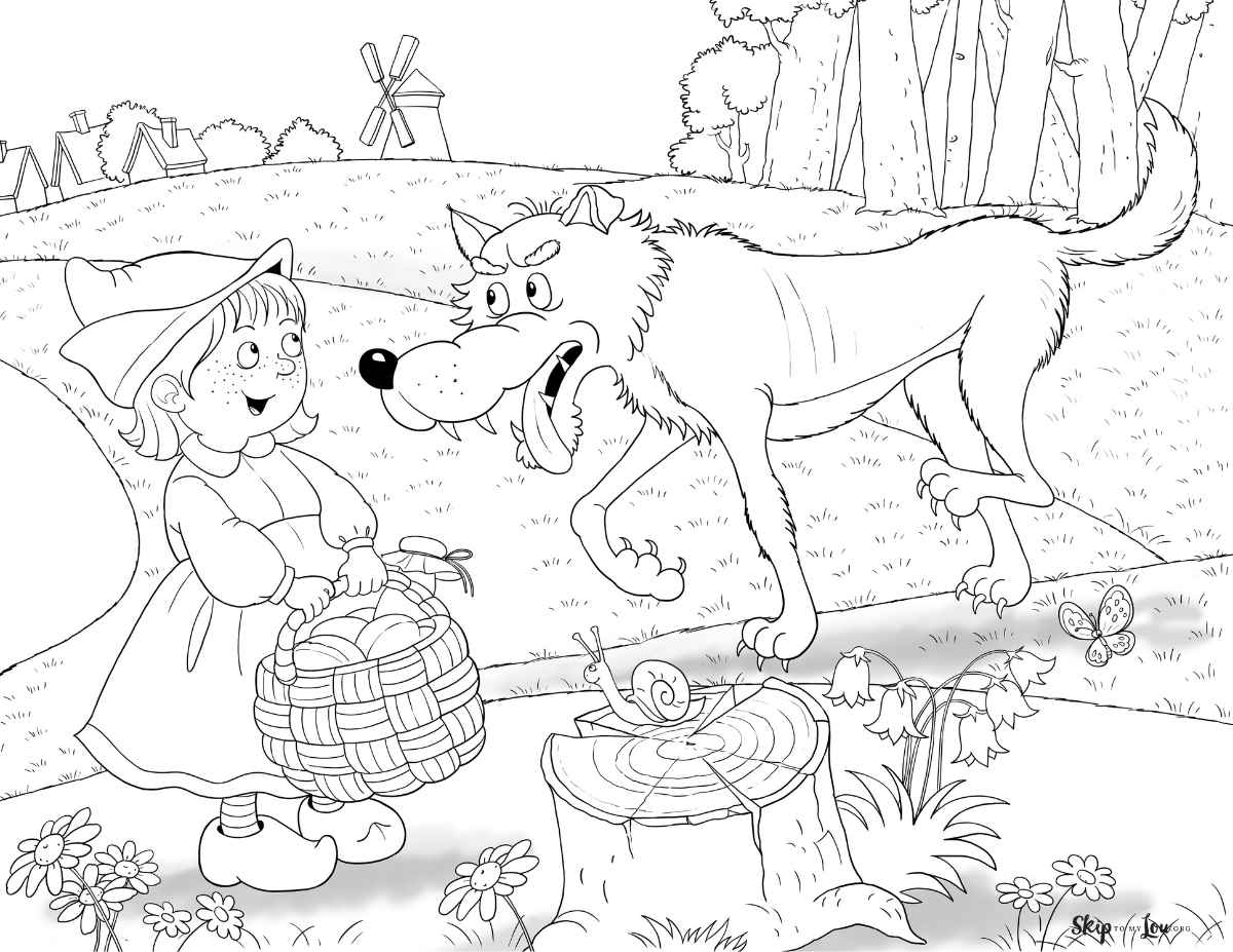 little red riding hood coloring page