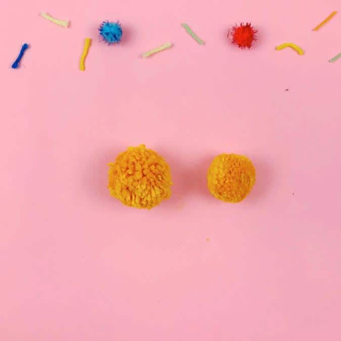 body and head pom poms