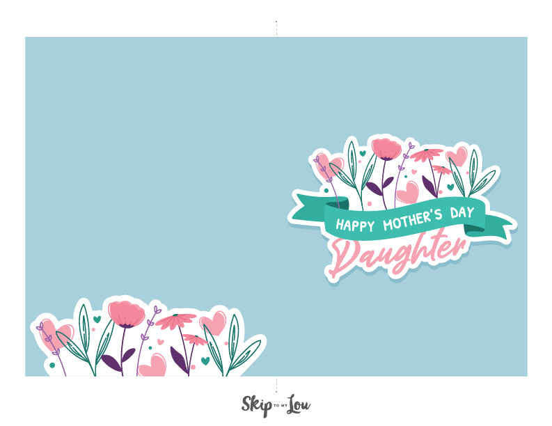 Printable happy mother's day daughter card