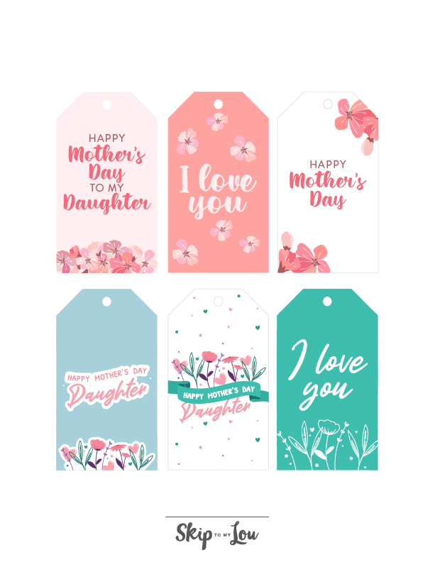 Printable happy mother's day daughter tags