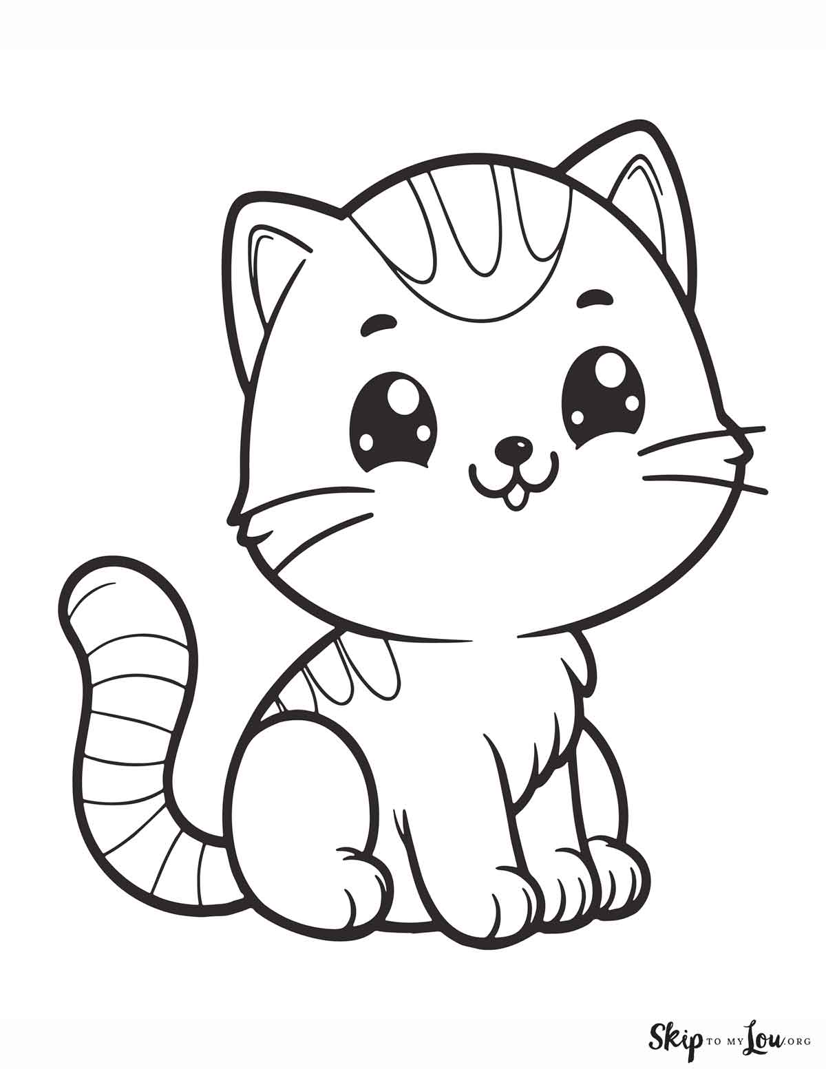 cute kitten with tiger stripes