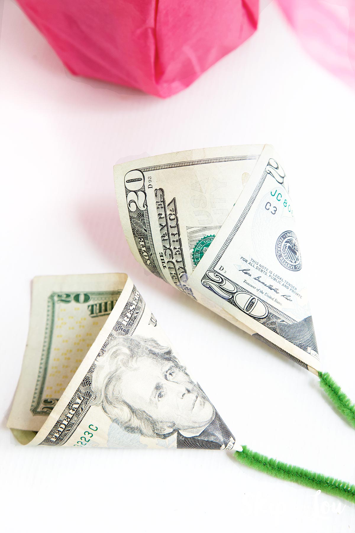 bills turned into flowers for money bouquet