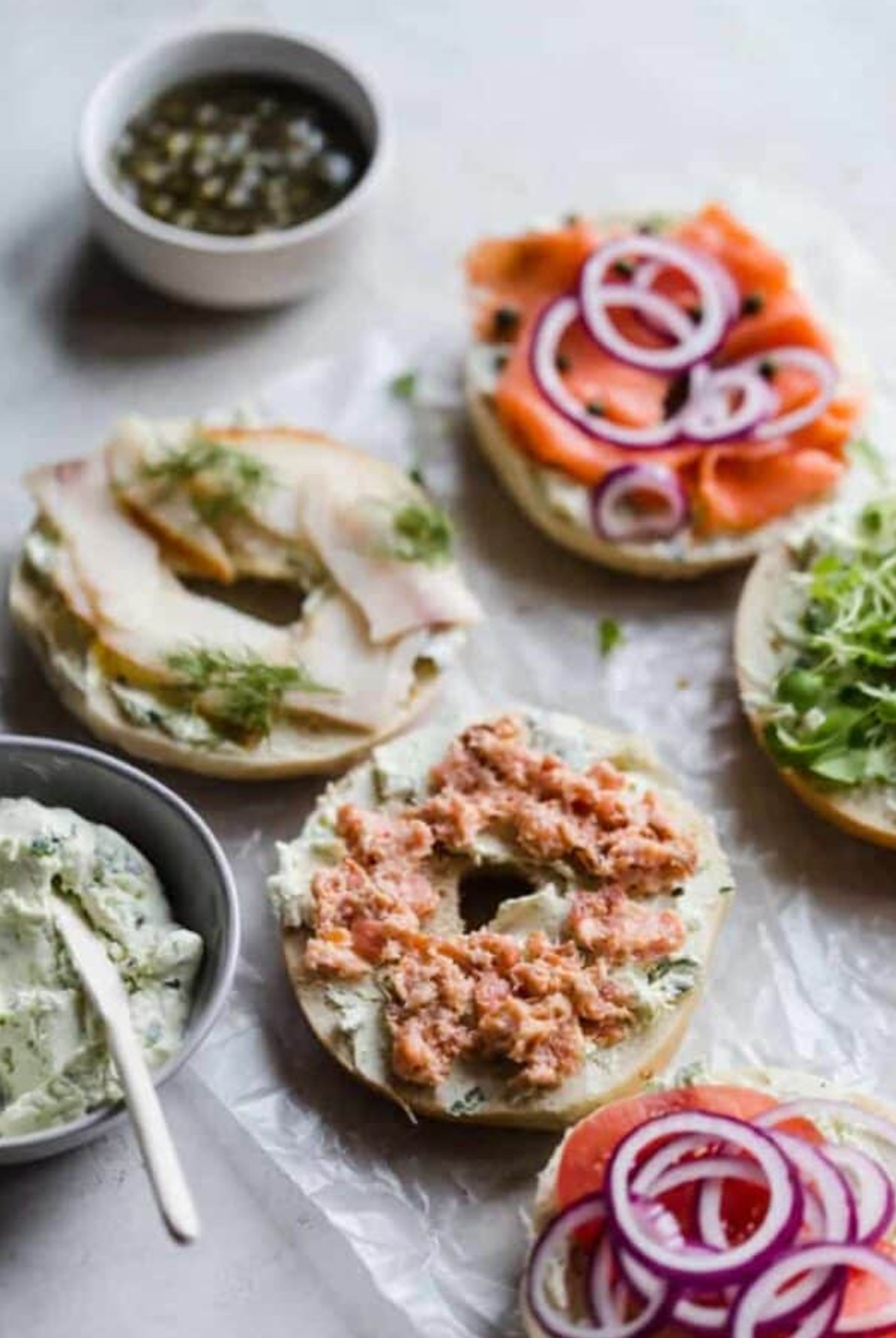 a smoked seafood bagel from well seasoned studio