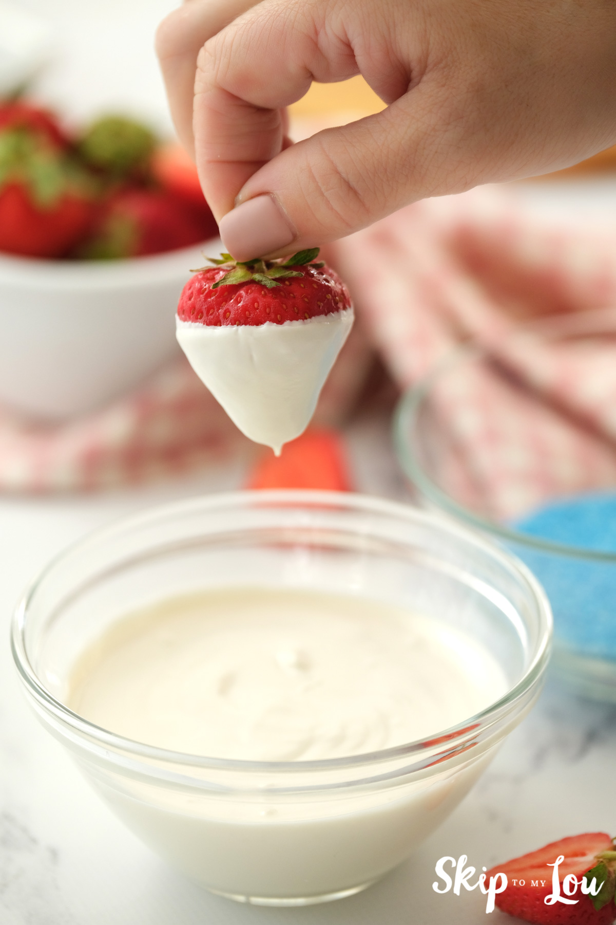 strawberry dipped in white chocolate