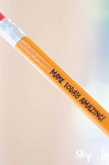 custom pencil laser engraved with make today amazing