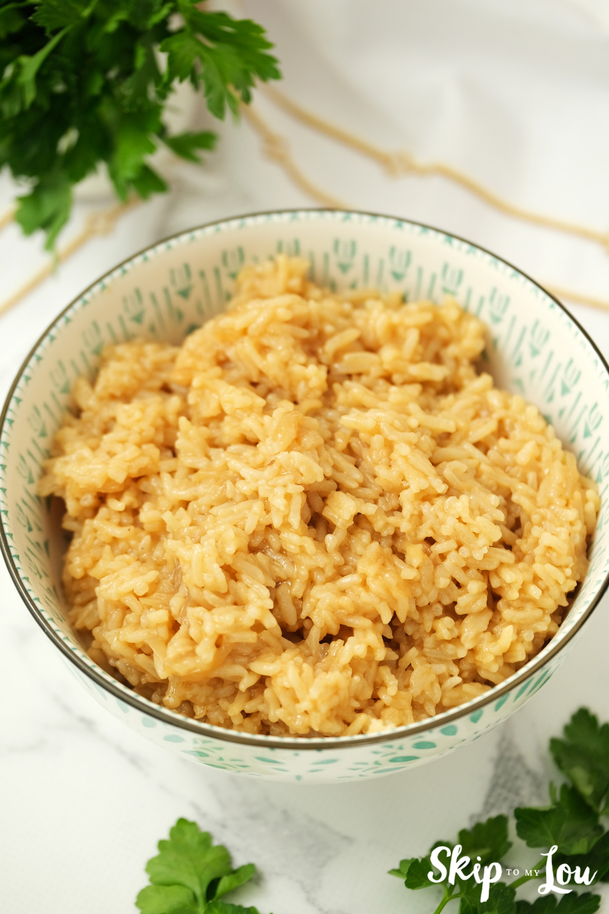 Pressure cooker stick of butter rice, by Skip to my Lou.