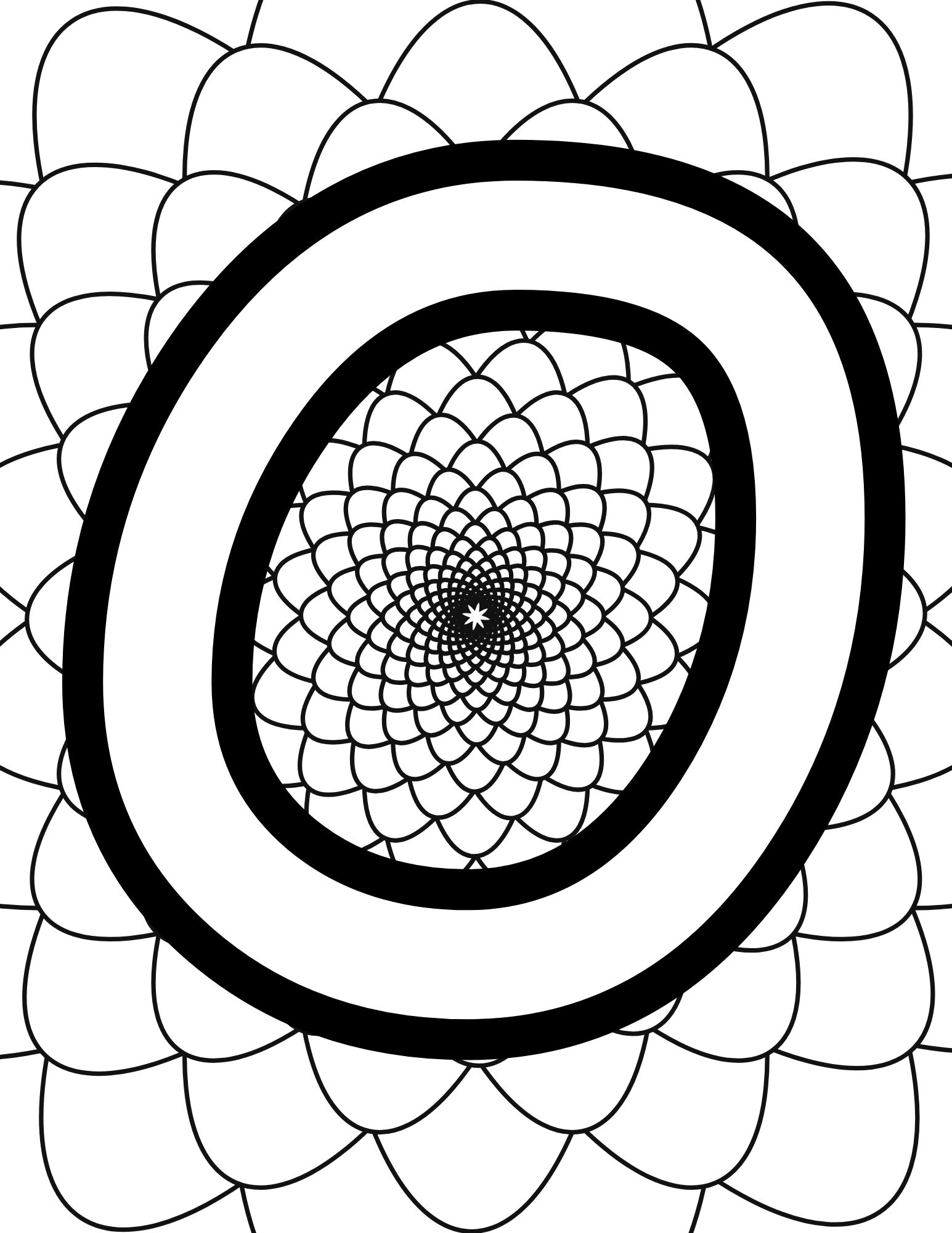 Skip to my Lou - Abc Coloring Pages - Line drawing of the letter O