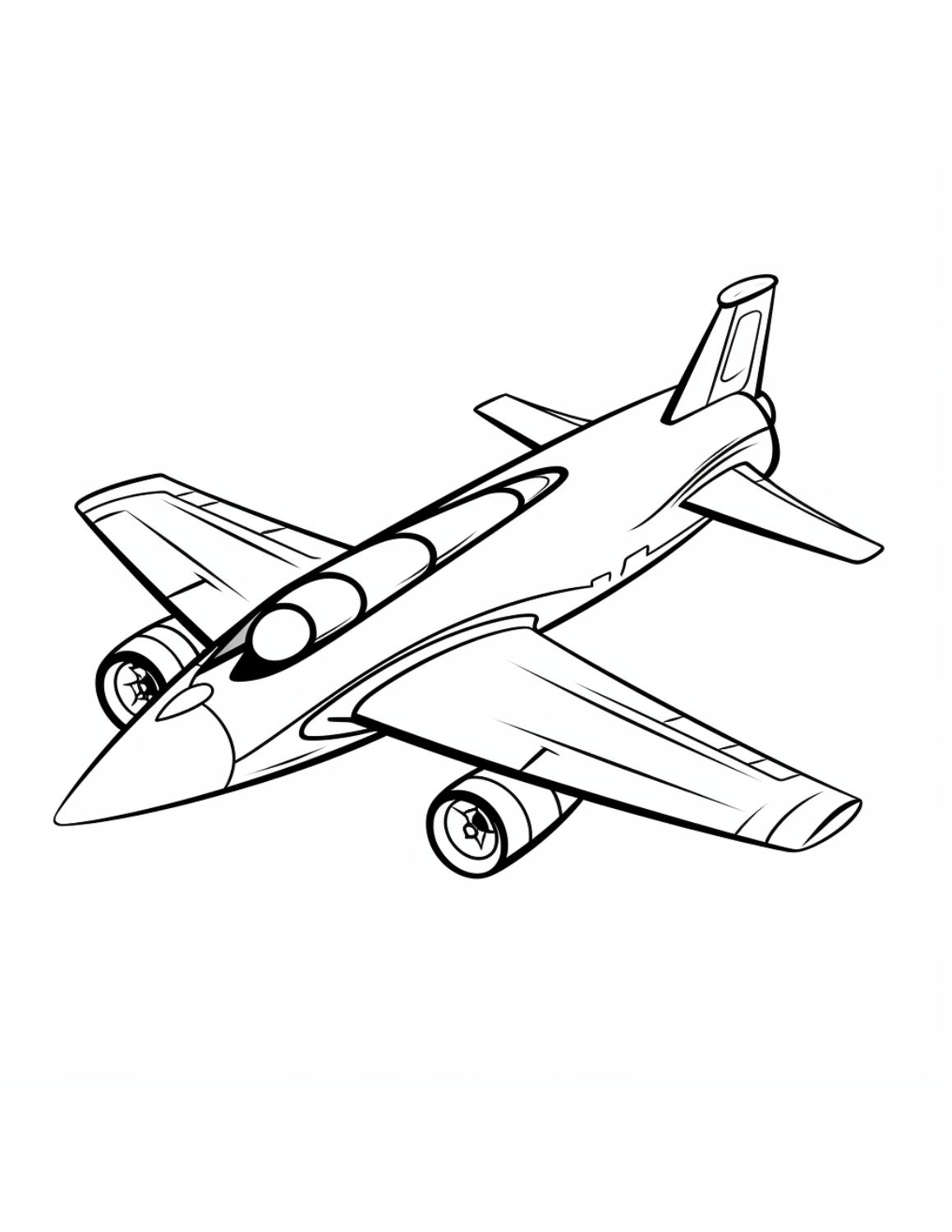 Airplane Coloring Page 11 - High-altitude spy plane with long body and wings
