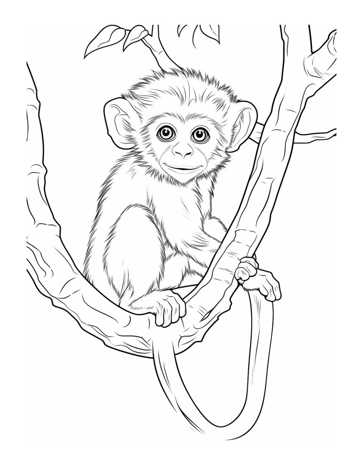 Image shows a monkey on a branch - Skip to my Lou
