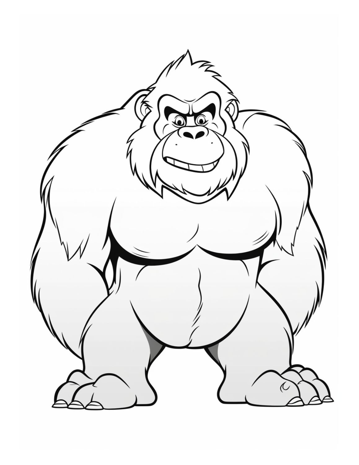 Image shows a drawing of a standing gorilla - Skip to my Lou