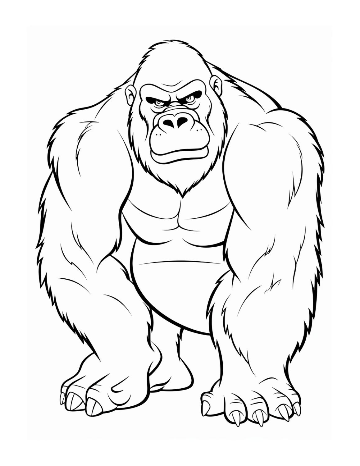 Image shows a gorilla on his feet and legs - Skip to my Lou