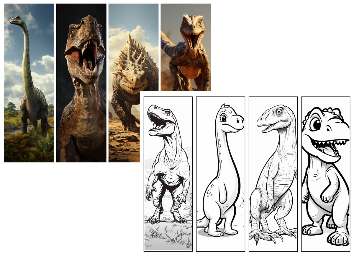 Skip to my Lou - Dinosaur Bookmark - The whole bookmark collection