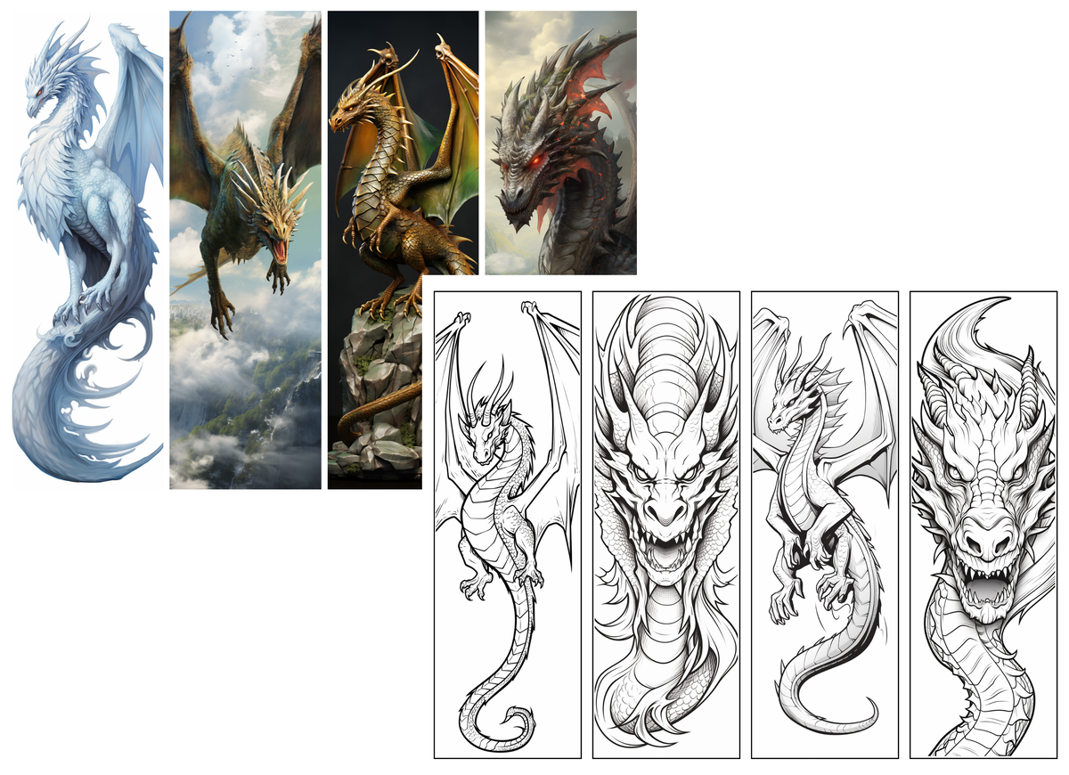 Skip to my Lou - Dragon Bookmark - The whole bookmark collection