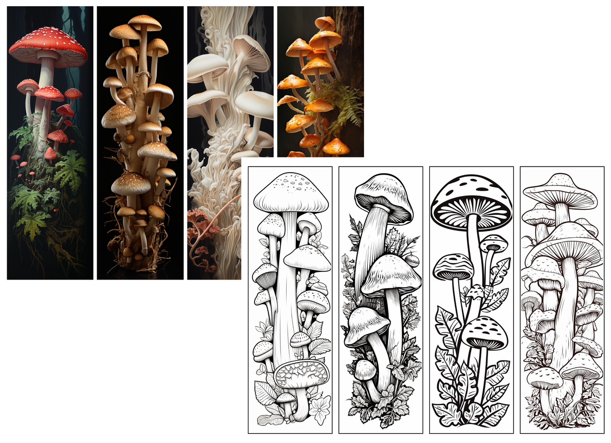Skip to my Lou - Mushroom Bookmark - The whole bookmark collection