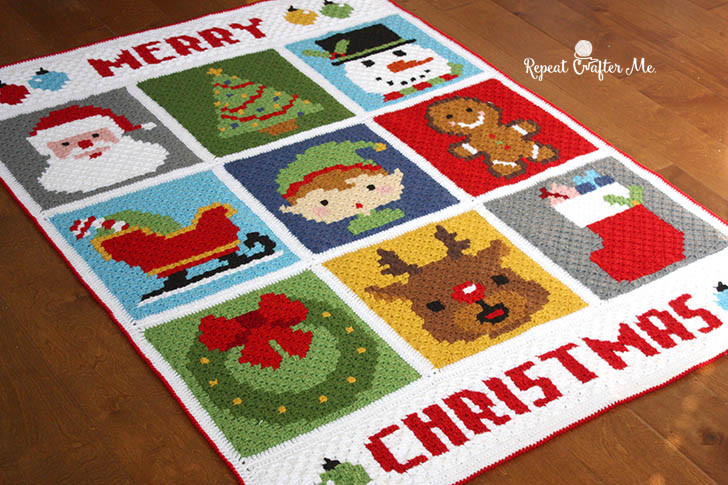 christmas crochet blanket