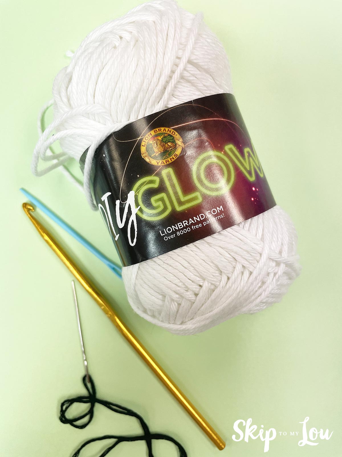 Material to make a crochet glow in the dark ghost