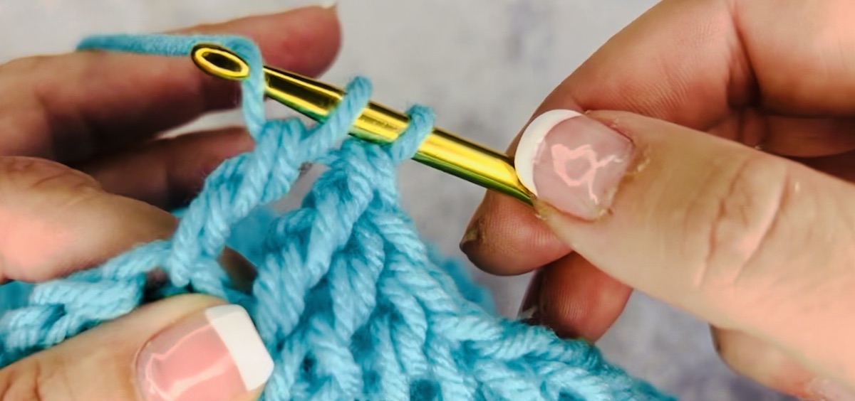 Step 6 to do a treble crochet: yarn over again