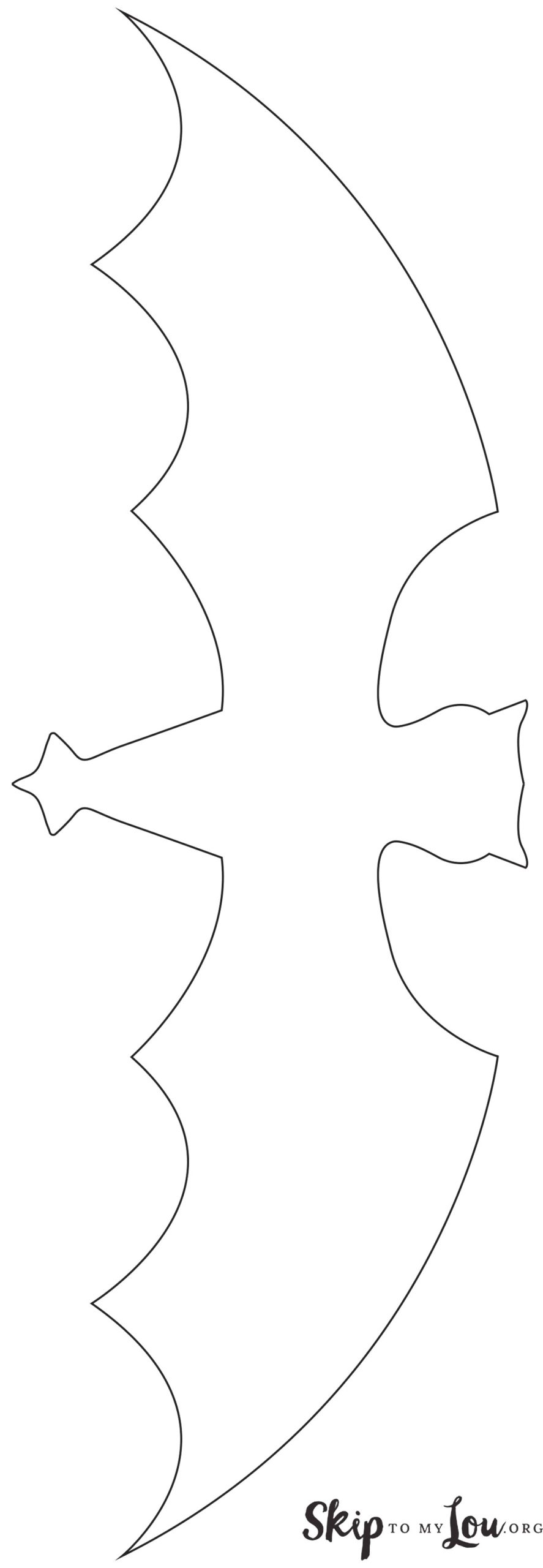 bat with feet template