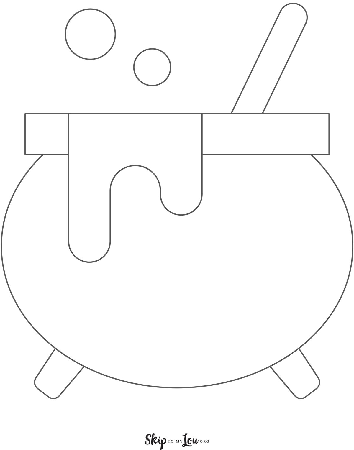 Halloween template 5 - cauldron template