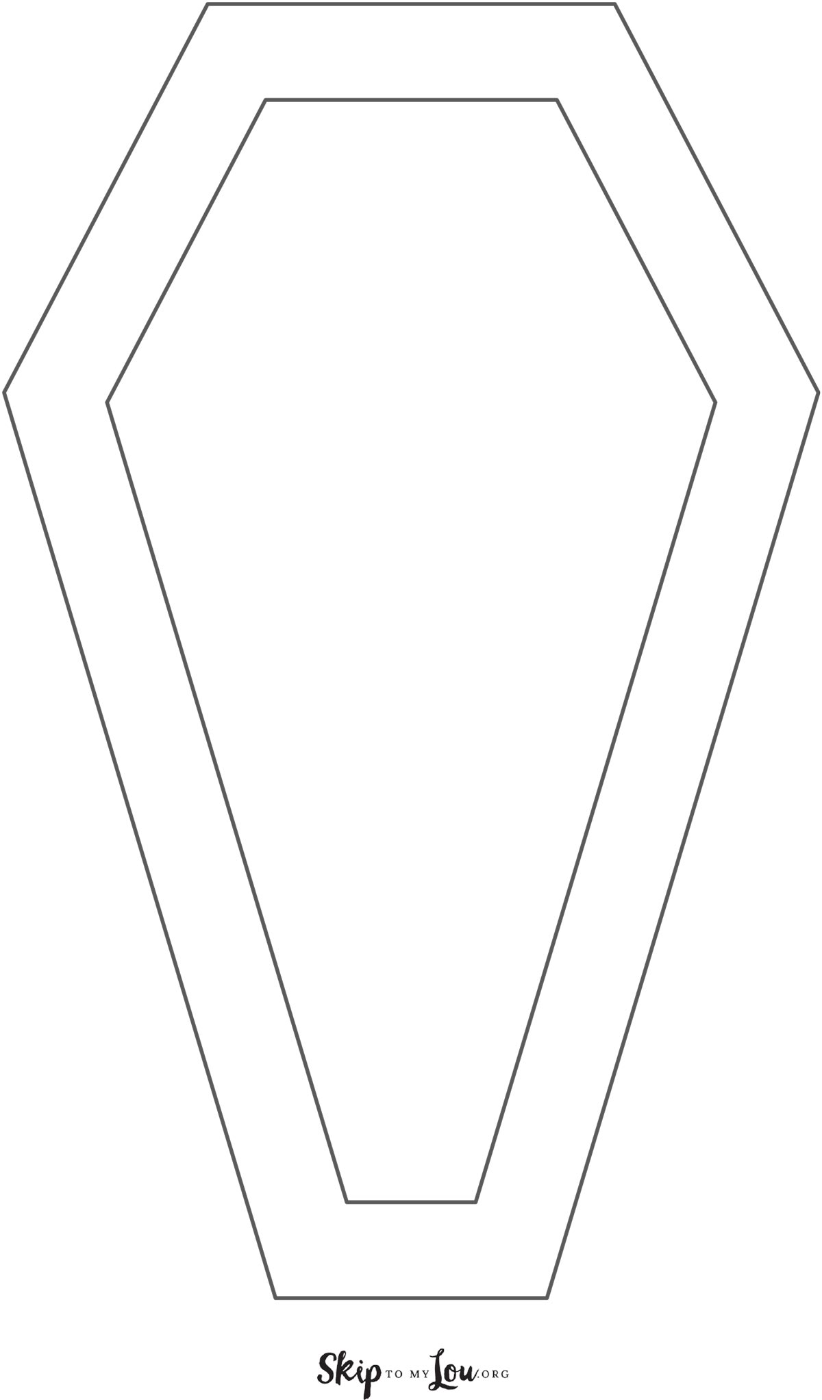 Halloween template 8 - coffin outline