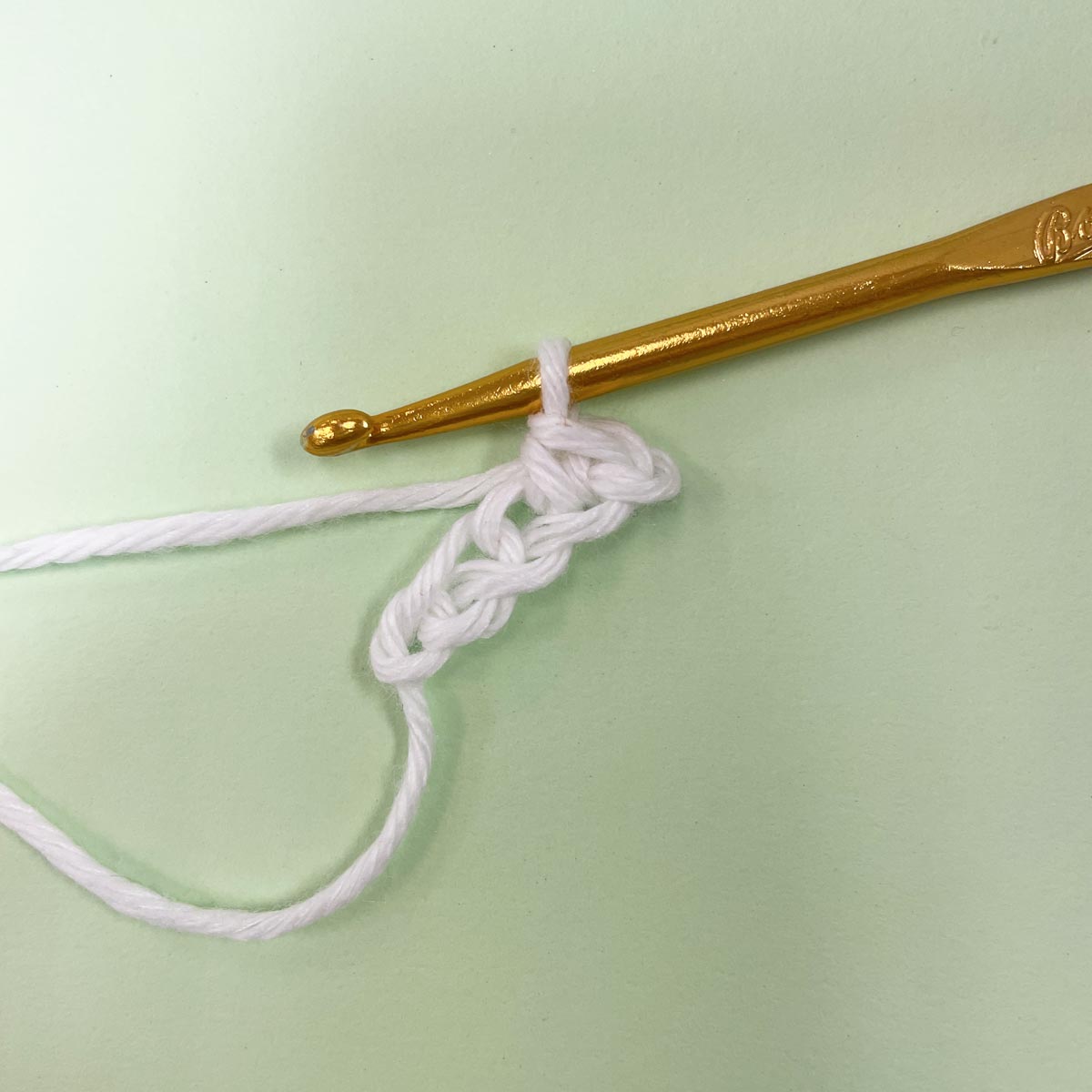 Step 3 to make a crochet ghost