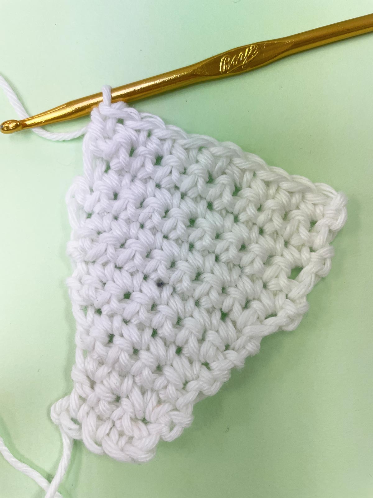 Step 4 to make a crochet ghost