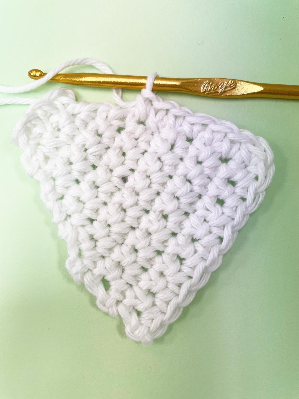 Step 5 to make a crochet ghost