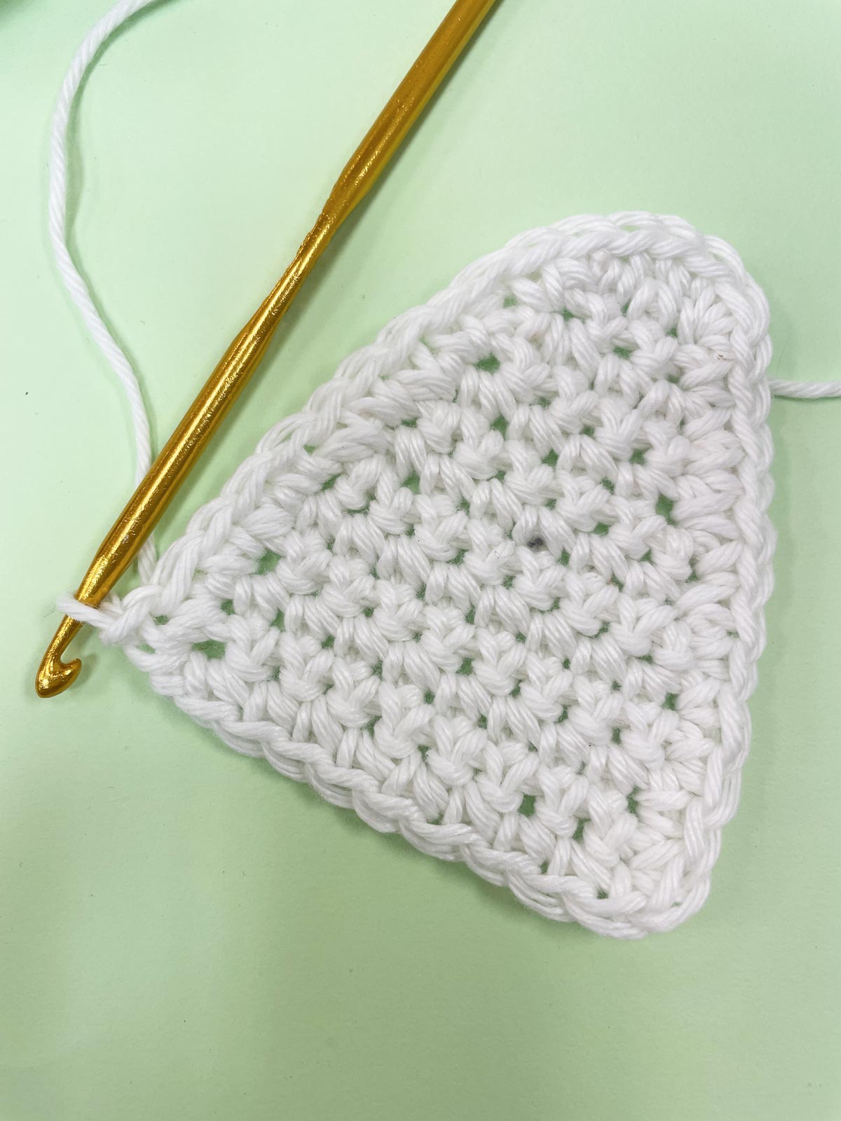 Step 6 to make a crochet ghost