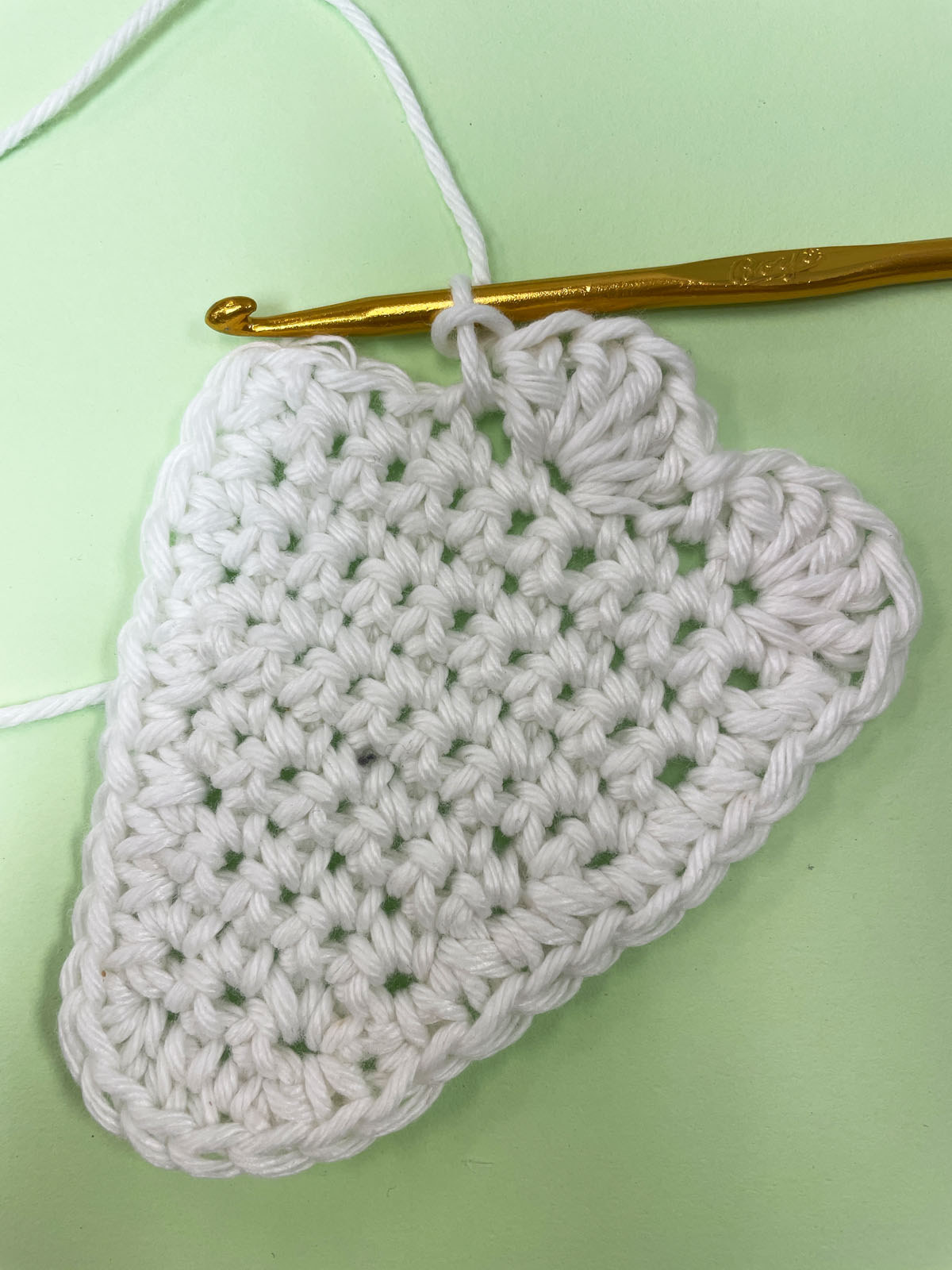 Step 8 to make a crochet ghost