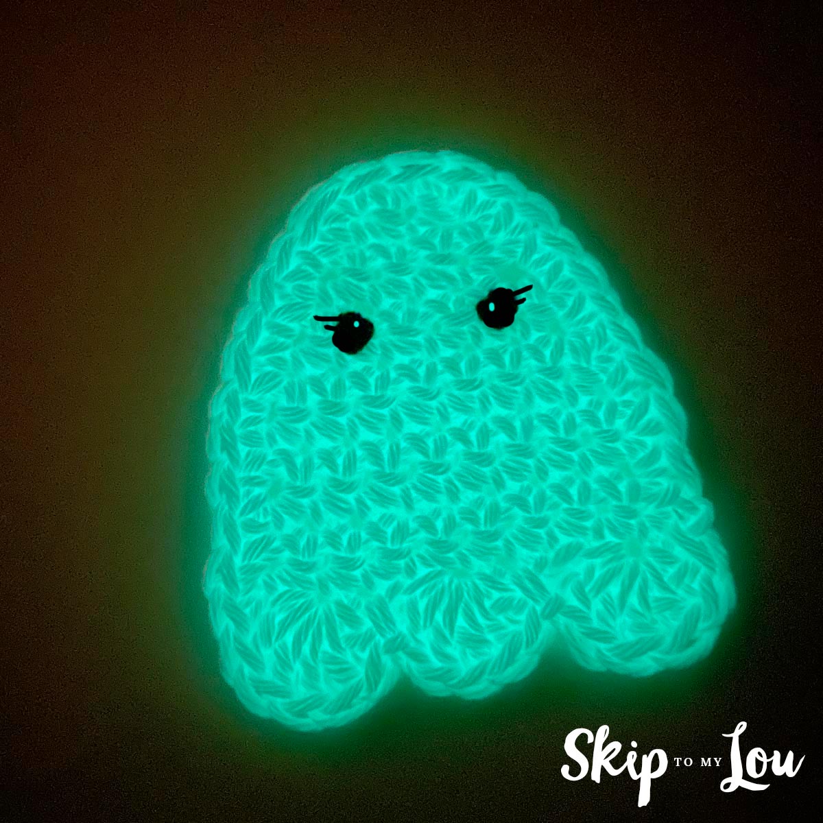Step 15 to make a crochet ghost