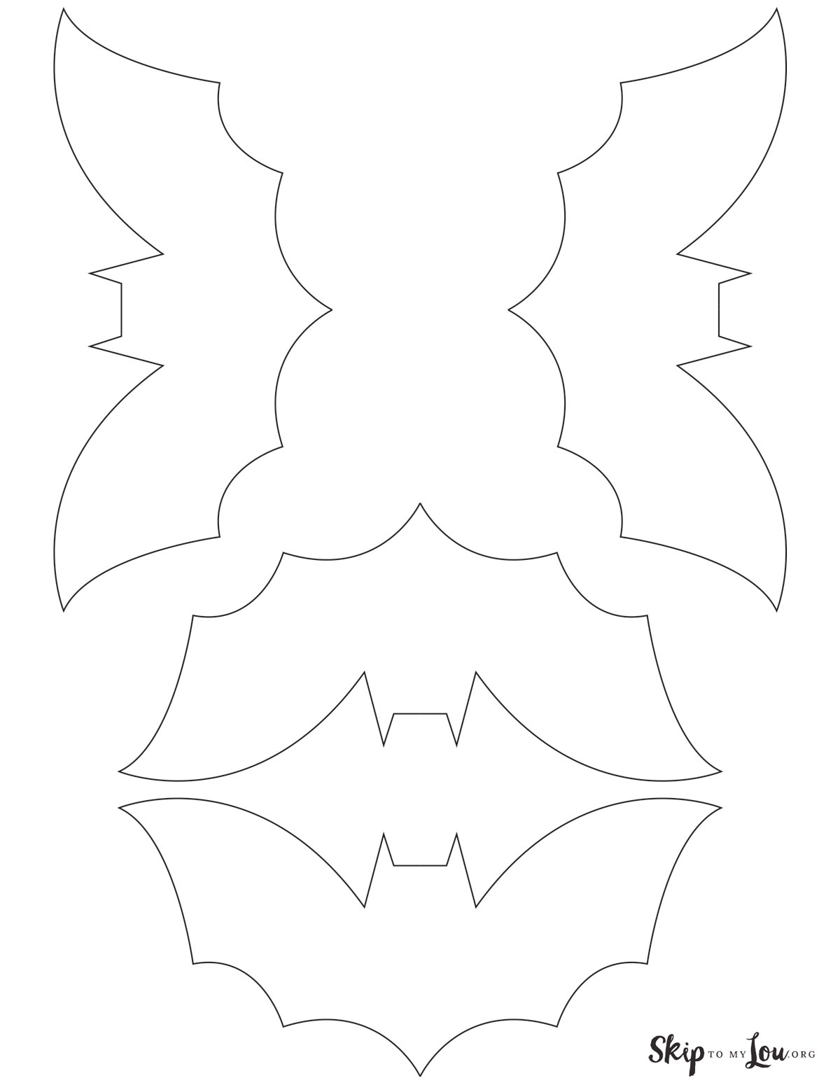 four bat template