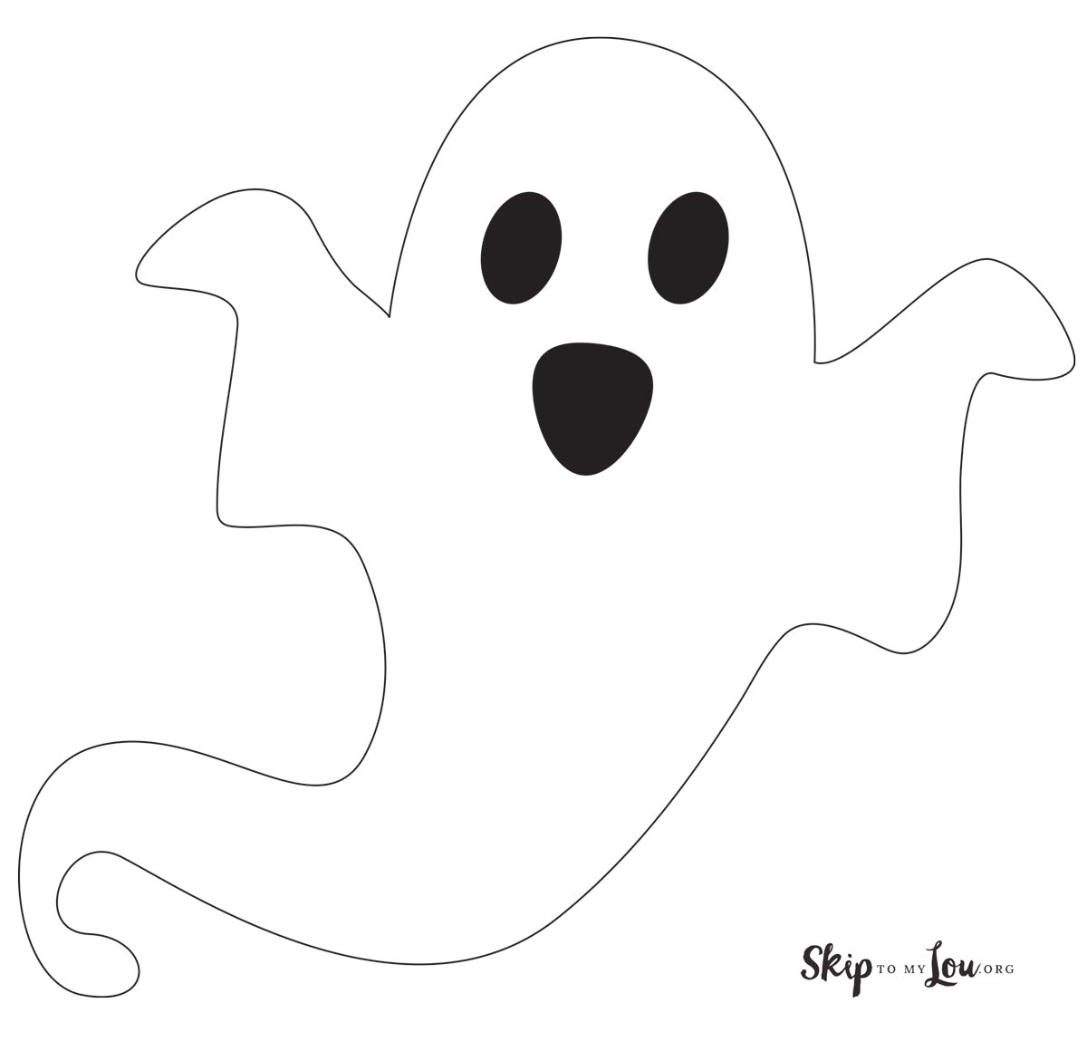 Halloween template 13 - ghost outline