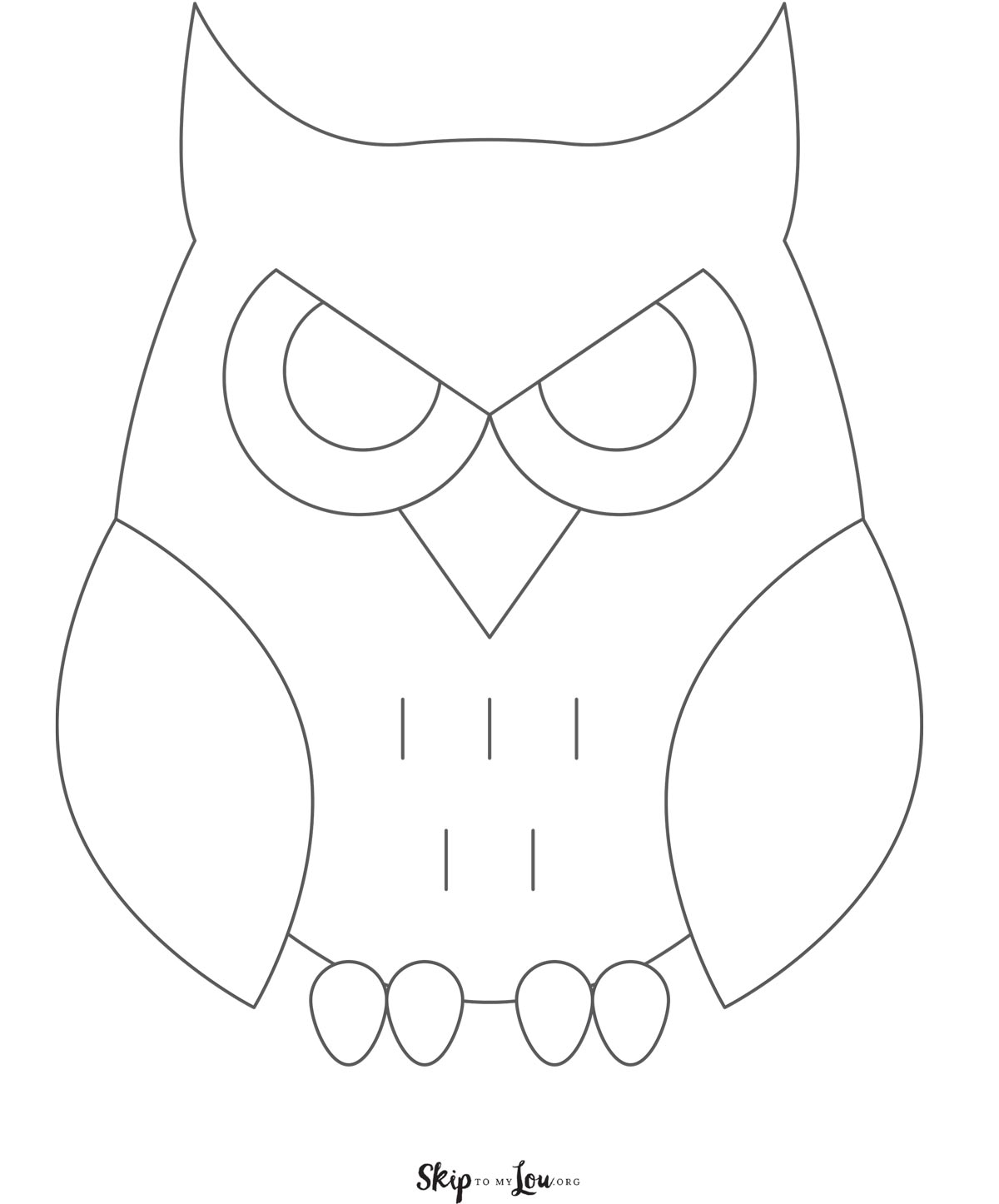 Halloween template 6 - owl template