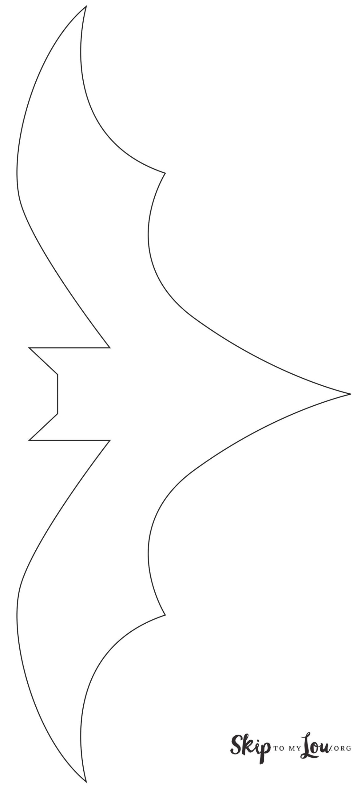 printable bat outline