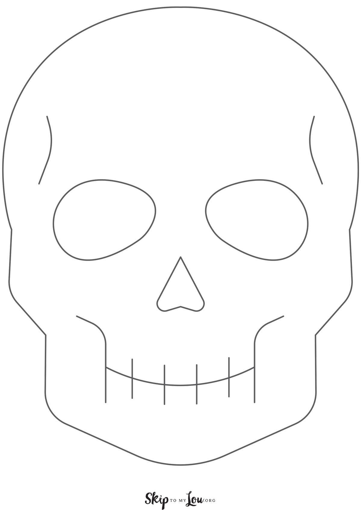 Halloween template 1 - skull outline