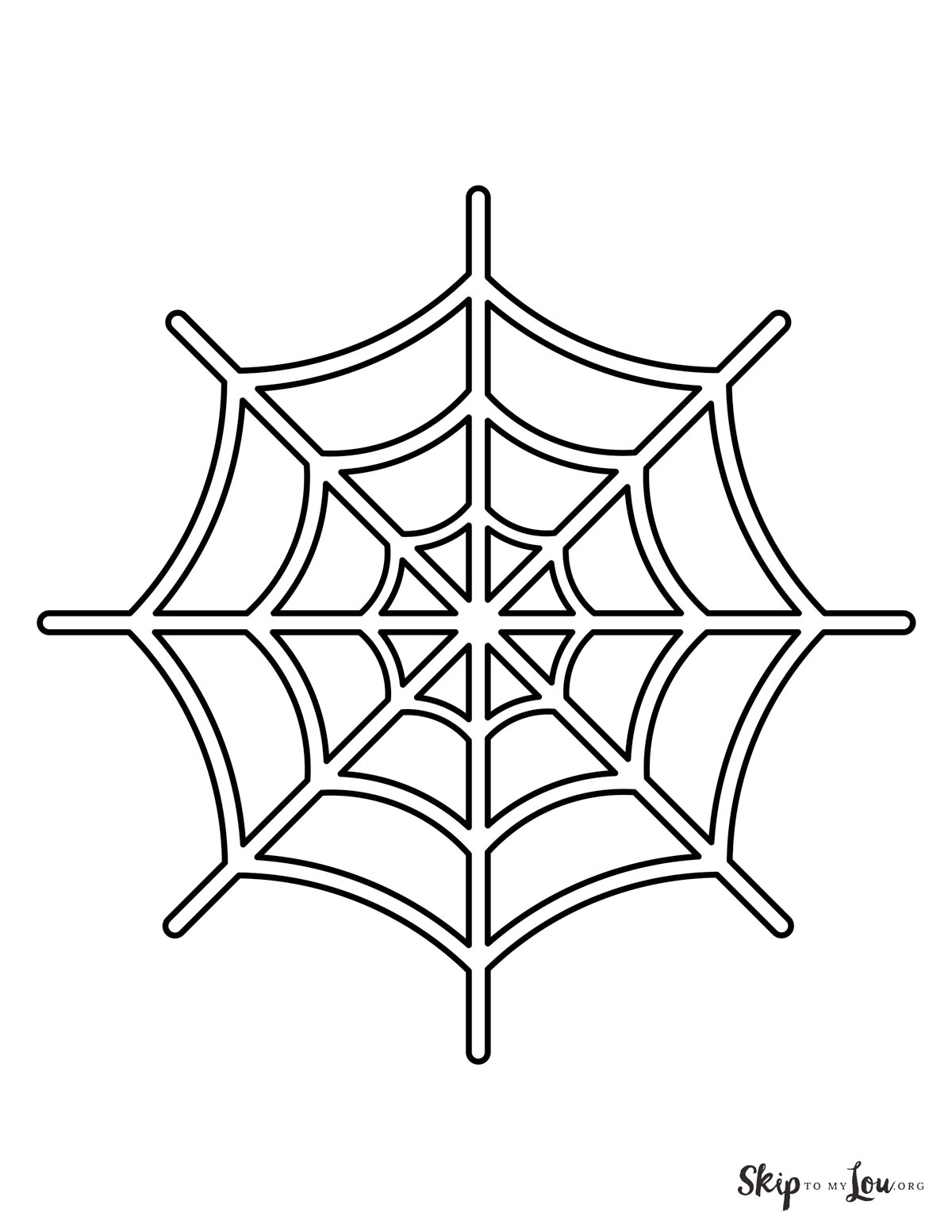 Halloween template 9 - spiderweb template