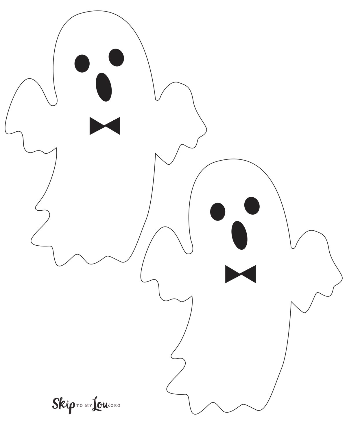 two bow tie ghost template
