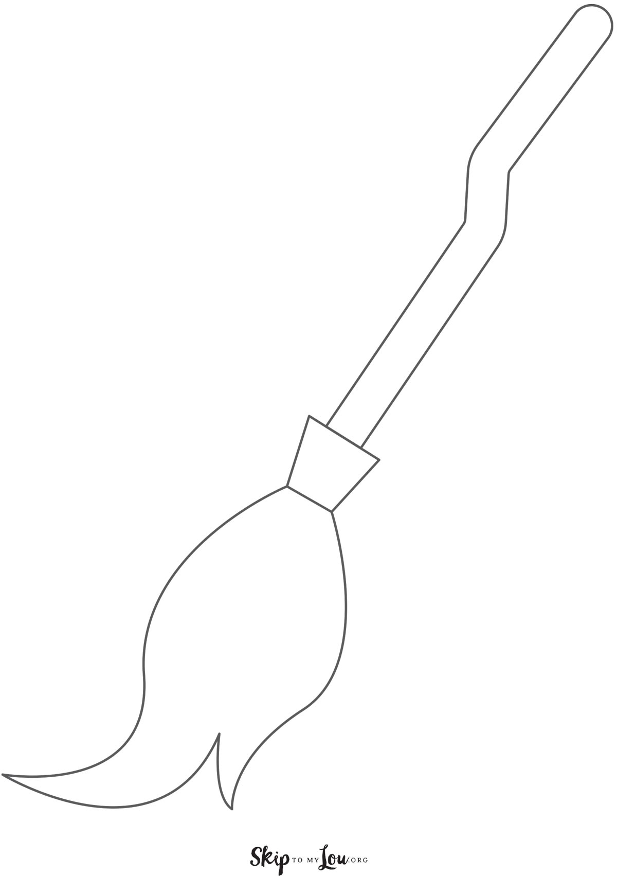 Halloween template 4 -witch broom template