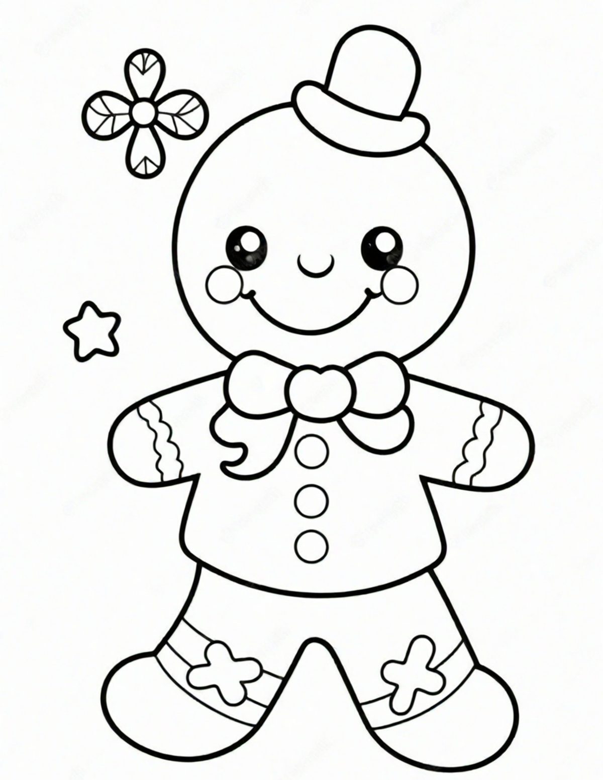 free printable gingerbread man coloring page