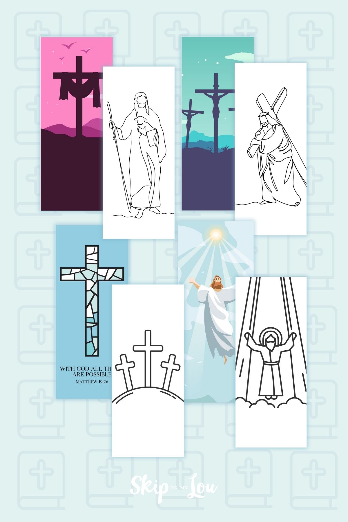 Skip to my Lou - Christian Bookmarks - The whole color bookmark collection