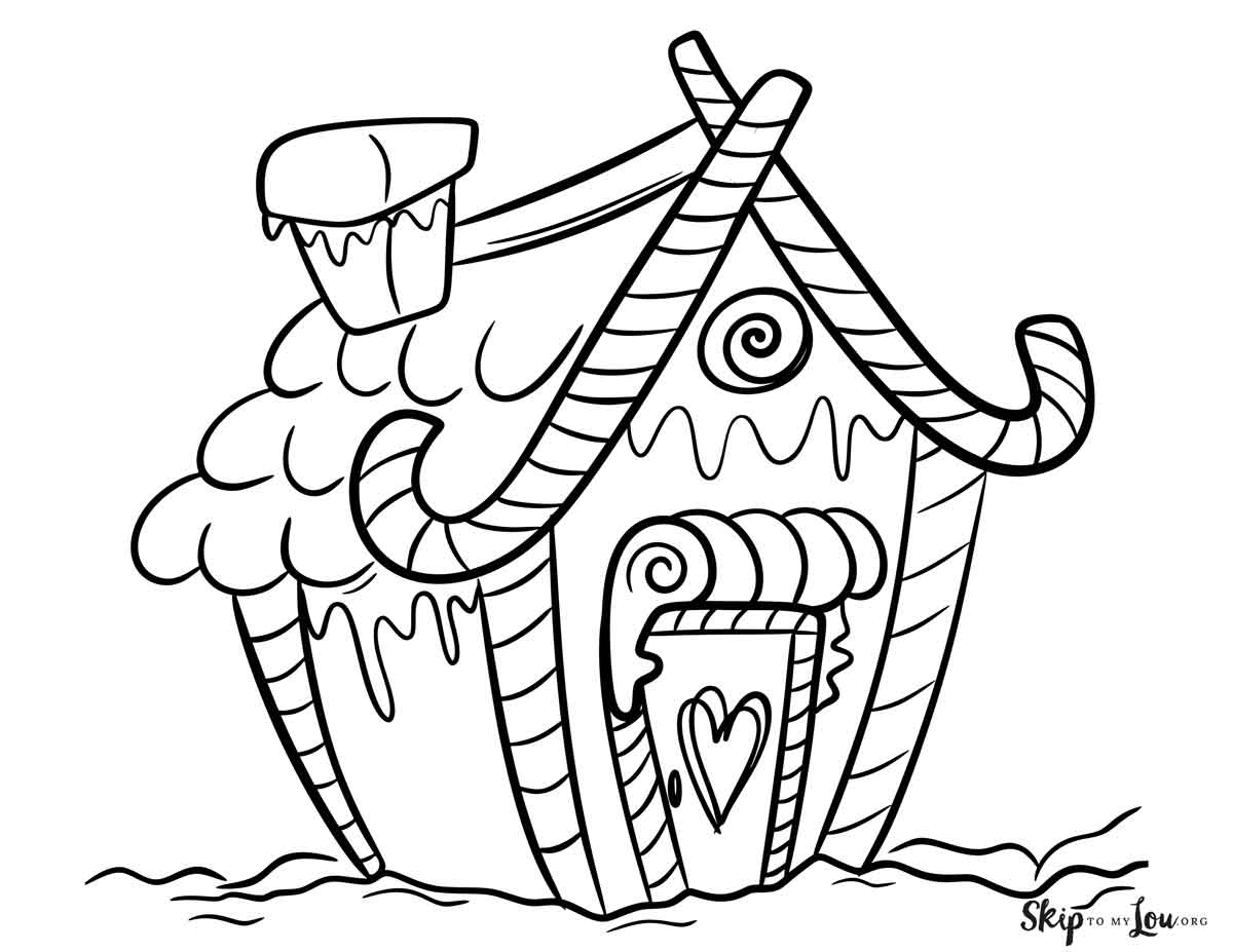 candy cane gingerbread house