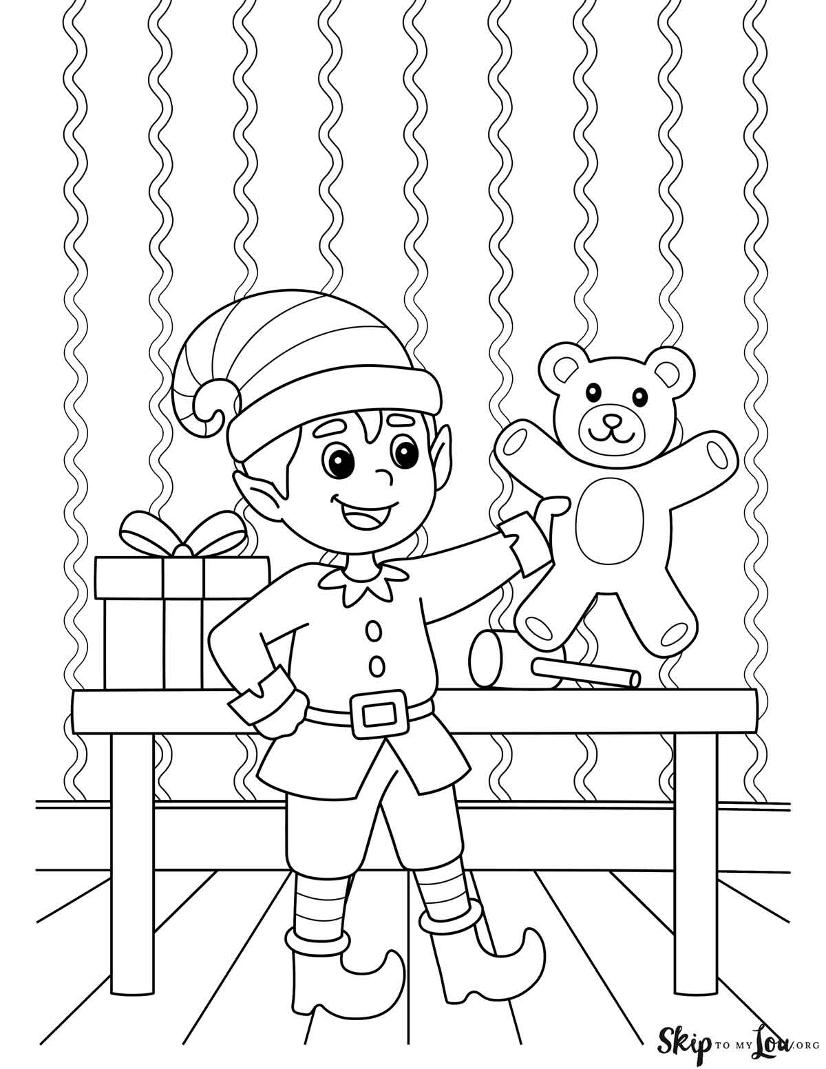 elf coloring page
