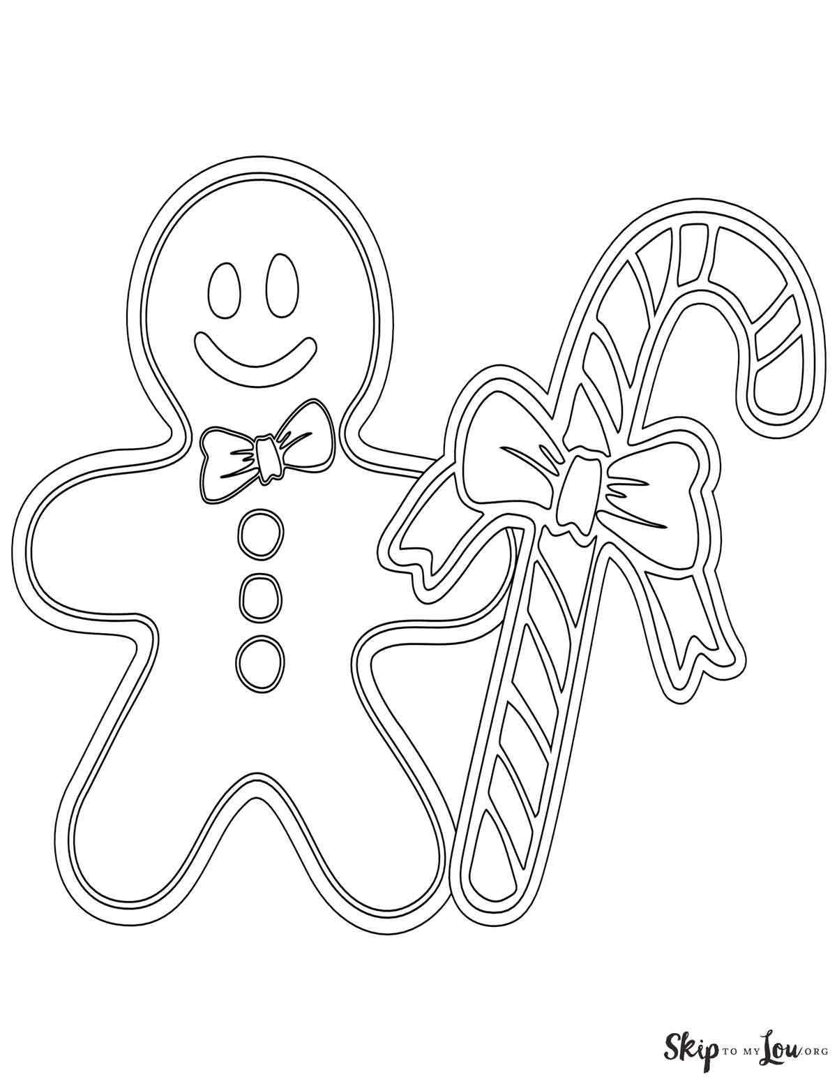 gingerbread man holding candy cane
