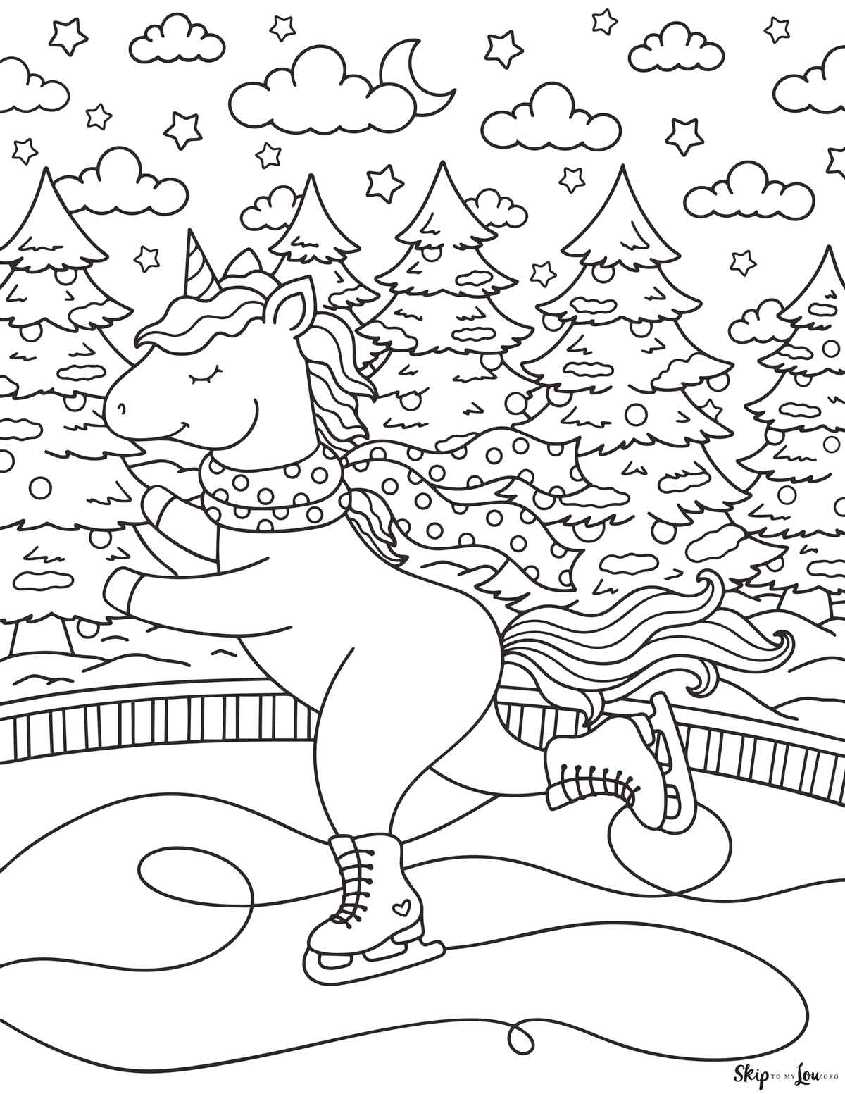 unicorn ice skating