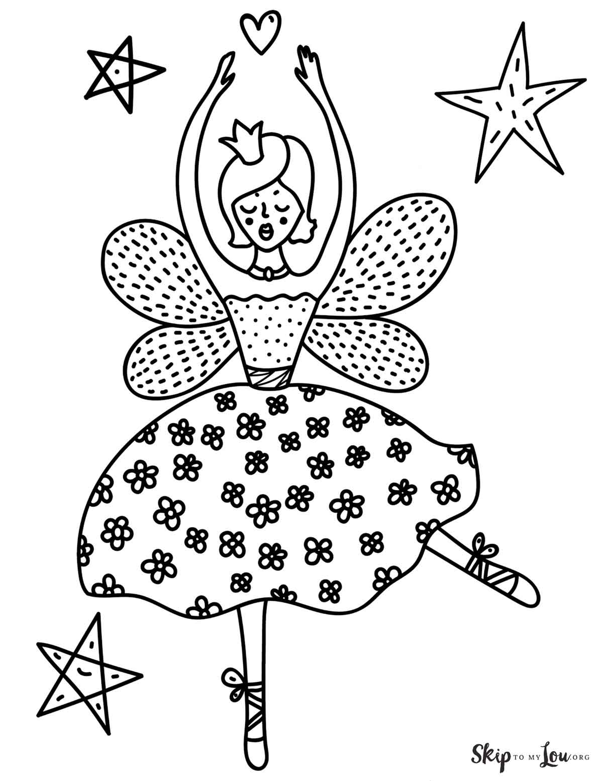 sugar plum fairy coloring page