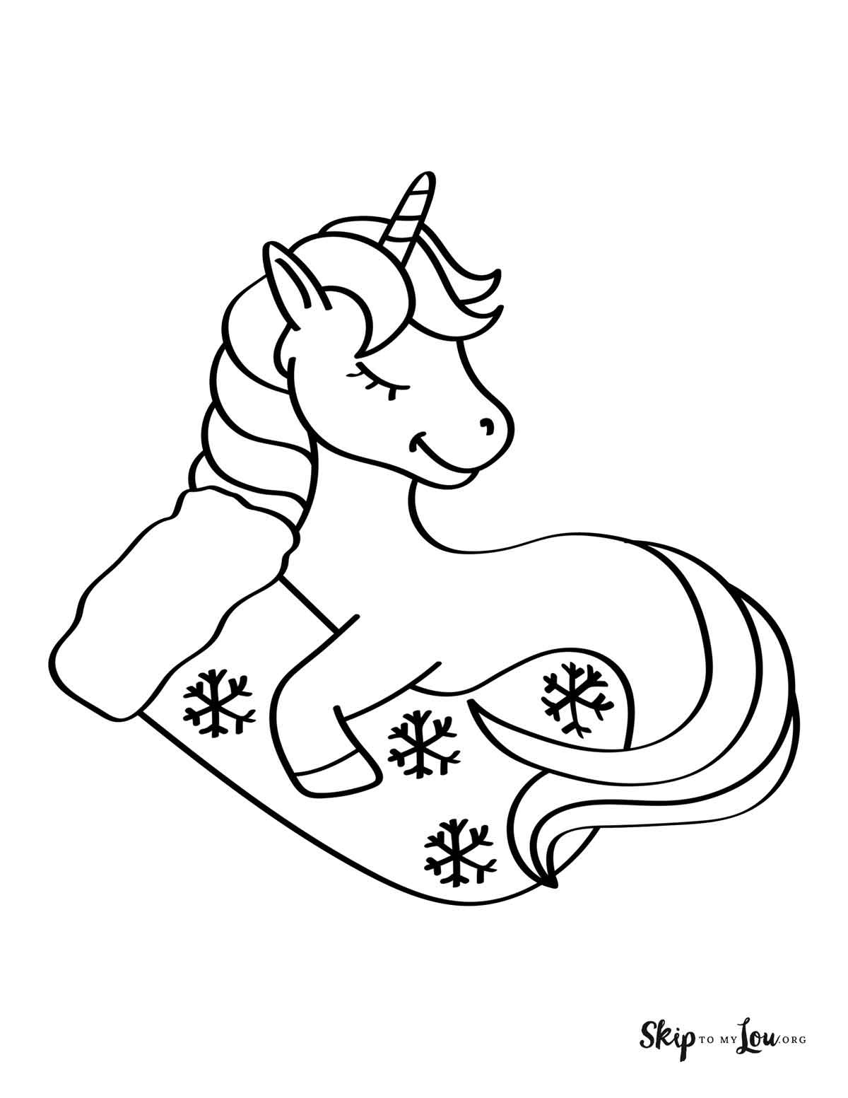 unicorn with stocking