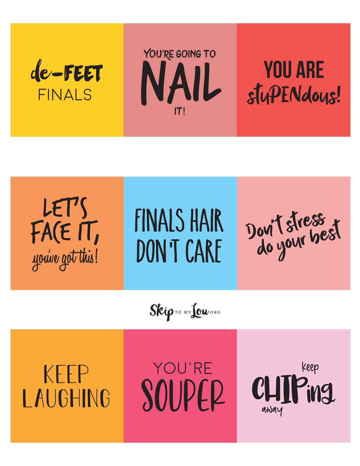 printable exam tags not cut out